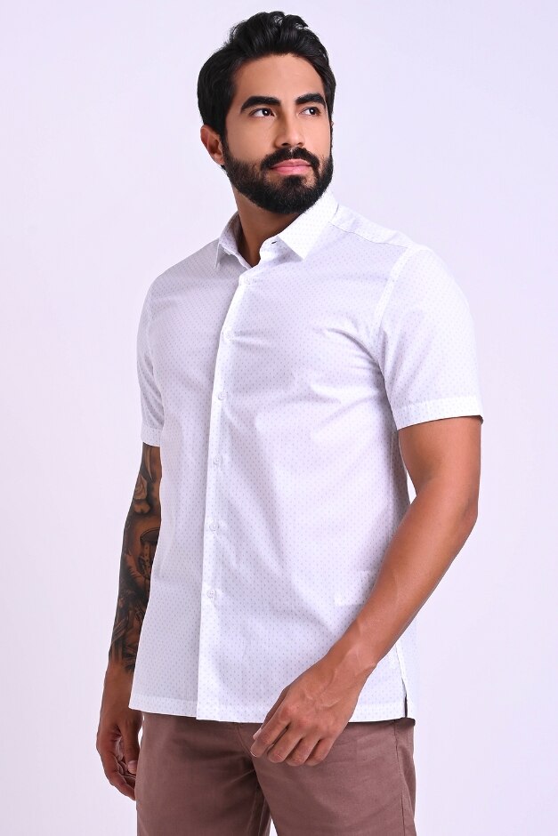 Camisa Cavalera Estampada (Branca) - Best Style Griffe